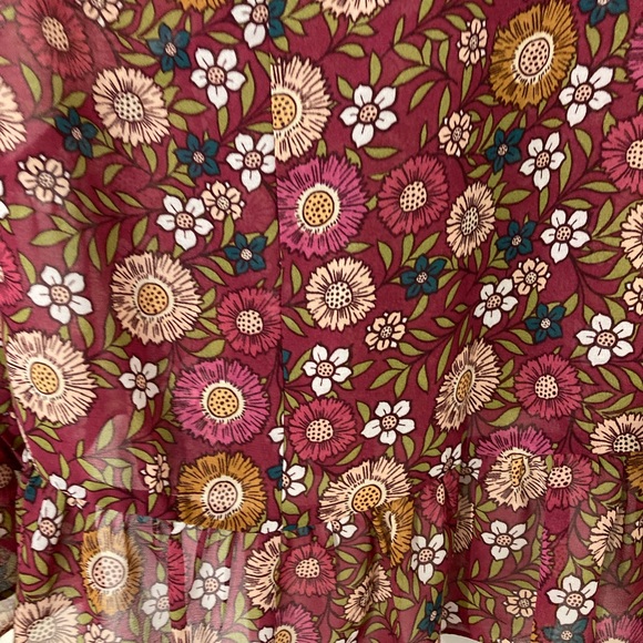 Floral Pink Blouse with Lace Trim NWTS - Picture 9 of 11